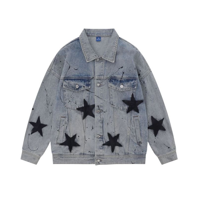 画像7: star & paint Denim G Jacket  ユニセックス 男女兼用スター星&ペイントデニムGジャンジャケット (7)
