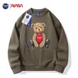 画像9: 23 Unisex NASA&Bear print sweatshirt 男女兼用  ユニセックス ナサ NASA ＆ ベア 熊 長袖スウェット トレーナー (9)