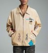 画像4: tie dye emblem & embroidery distressed jacketG Jacket 　ユニセックス 男女兼用タイダイエンブレム＆刺繍ジップアップGジャンジャケット (4)