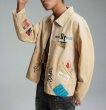 画像6: tie dye emblem & embroidery distressed jacketG Jacket 　ユニセックス 男女兼用タイダイエンブレム＆刺繍ジップアップGジャンジャケット (6)