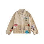 画像8: tie dye emblem & embroidery distressed jacketG Jacket 　ユニセックス 男女兼用タイダイエンブレム＆刺繍ジップアップGジャンジャケット (8)