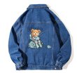 画像2: NASA x Fishing Astronaut Bear Denim G Jacket 　ユニセックス 男女兼用NASAナサ×フィッシング宇宙飛行士ベアデニムGジャンジャケット (2)