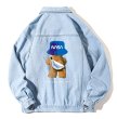 画像2: NASA x Walking Bear painted Denim G Jacket 　ユニセックス 男女兼用NASAナサ×ウォーキングベアデニムGジャンジャケット (2)