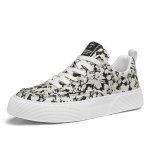 画像1: flower print lace-up  sneakers shoes 男女兼用 ユニセックスフラワープリントレースアップ スニーカー シューズ (1)
