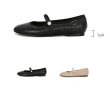 画像5: Women’s  quilted leather flat pumps　フラットパール付きキルティングレザーパンプス　バレーシューズ (5)