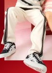 画像4:  emblem skateboard shoes lace-up  sneakers shoes 男女兼用 ユニセックスツイード＆レザー厚底プラットフォームレースアップ スニーカー シューズ (4)