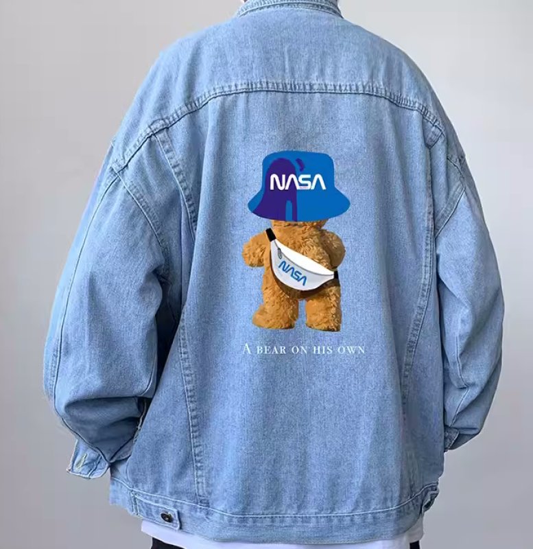 画像10: NASA x Walking Bear painted Denim G Jacket 　ユニセックス 男女兼用NASAナサ×ウォーキングベアデニムGジャンジャケット (10)
