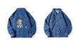 画像5: NASA x Fishing Astronaut Bear Denim G Jacket 　ユニセックス 男女兼用NASAナサ×フィッシング宇宙飛行士ベアデニムGジャンジャケット (5)