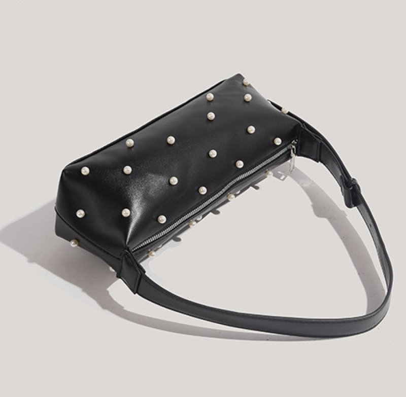 画像5: Woman’s  leather & pearl under arm shoulder tote bag レザー&パールアンダーアームトートショルダーバッグ (5)