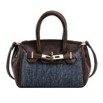 画像2: Woman’s  denim & leather mini Tote Shoulder Bag 　デニム＆レザー＆ミニトートショルダーバッグ (2)
