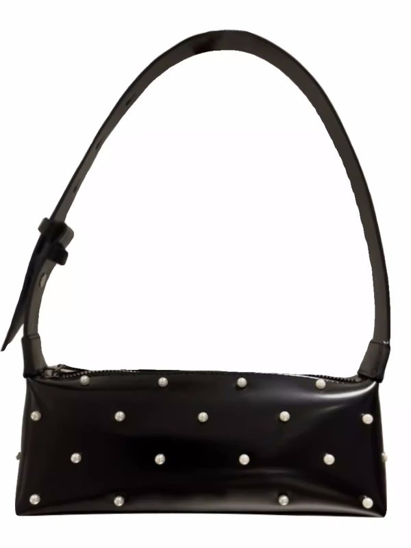 画像7: Woman’s  leather & pearl under arm shoulder tote bag レザー&パールアンダーアームトートショルダーバッグ (7)