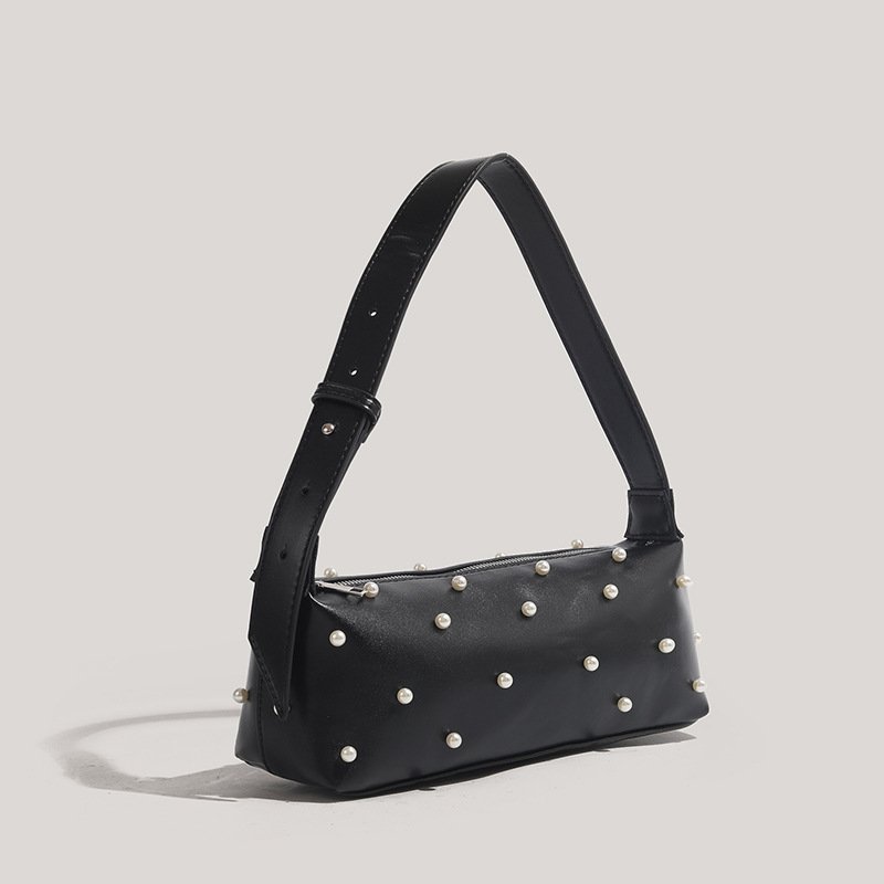 画像4: Woman’s  leather & pearl under arm shoulder tote bag レザー&パールアンダーアームトートショルダーバッグ (4)