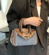 画像5: Woman’s  denim & leather mini Tote Shoulder Bag 　デニム＆レザー＆ミニトートショルダーバッグ (5)