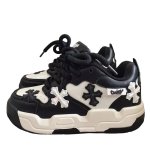 画像1: 24 Unisex CH Style with Cross Shoes Sneaker High Sole Elevated ユニセックス クロス スニーカー 厚底 ハイソール シューズ サイズ37~44 (1)