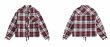 画像4: New Red Plaid  zip up G jacket Jacket 　ユニセックス 男女兼用レッドチェックジップアップジャケットスタジャンジャンバー (4)