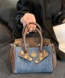 画像4: Woman’s  denim & leather mini Tote Shoulder Bag 　デニム＆レザー＆ミニトートショルダーバッグ (4)