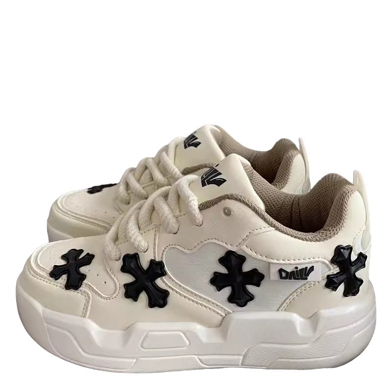 画像2: 24 Unisex CH Style with Cross Shoes Sneaker High Sole Elevated ユニセックス クロス スニーカー 厚底 ハイソール シューズ サイズ37~44 (2)