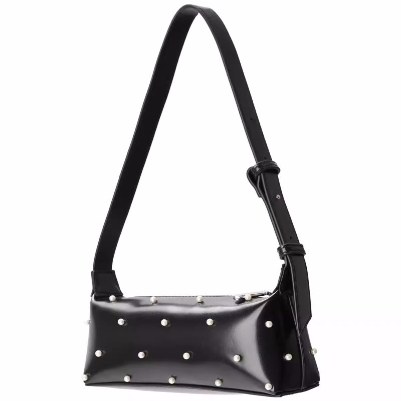 画像2: Woman’s  leather & pearl under arm shoulder tote bag レザー&パールアンダーアームトートショルダーバッグ (2)