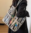 画像4: comic character print canvas tote shoulder bag コミックキャラクタープリント キャンバストートショルダーバッグ (4)