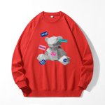 画像5:  UnisexNasa x Bearbrick x kaws print sweatshirt 男女兼用  ユニセックス ナサ NASA ＆ ベアブリック×カウズベア 熊 長袖スウェット トレーナー (5)