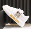 画像4: bulldog dog paint lace-up  sneakers shoes 男女兼用 ユニセックスブルドッグ犬レザー厚底プラットフォームレースアップ スニーカー シューズ (4)