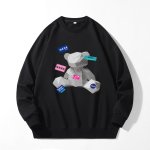 画像2:  UnisexNasa x Bearbrick x kaws print sweatshirt 男女兼用  ユニセックス ナサ NASA ＆ ベアブリック×カウズベア 熊 長袖スウェット トレーナー (2)