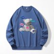 画像3:  UnisexNasa x Bearbrick x kaws print sweatshirt 男女兼用  ユニセックス ナサ NASA ＆ ベアブリック×カウズベア 熊 長袖スウェット トレーナー (3)