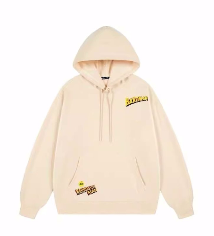画像8: Bart Simpson x Batman print Long Sleeve hoodie sweatshirt 　ユニセックス男女兼用 バートシンプソン×バットマンプリントフーディパーカースウェット  トレーナー (8)