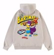 画像1: Bart Simpson x Batman print Long Sleeve hoodie sweatshirt 　ユニセックス男女兼用 バートシンプソン×バットマンプリントフーディパーカースウェット  トレーナー (1)