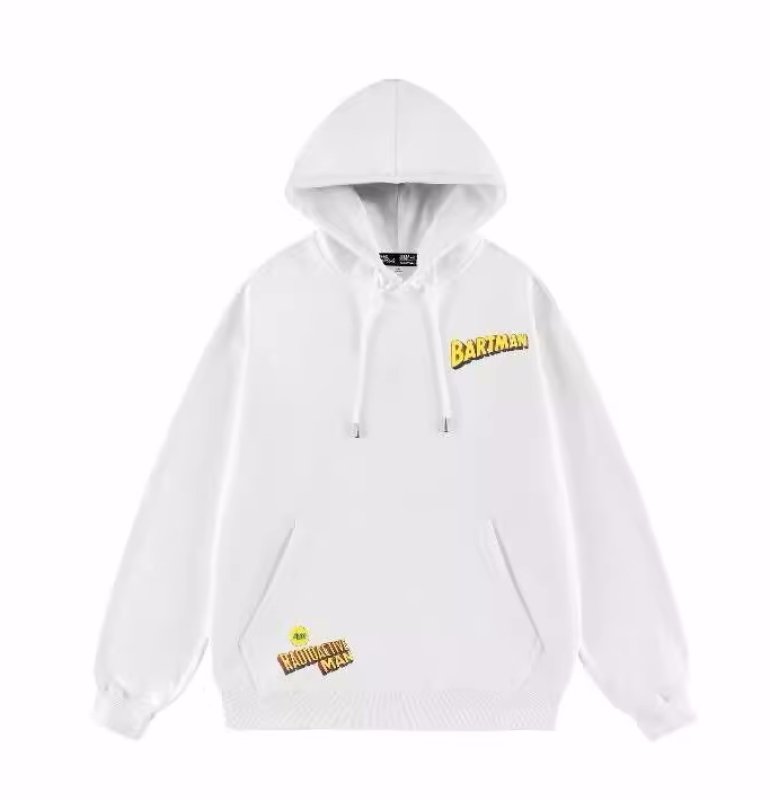 画像9: Bart Simpson x Batman print Long Sleeve hoodie sweatshirt 　ユニセックス男女兼用 バートシンプソン×バットマンプリントフーディパーカースウェット  トレーナー (9)