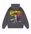 画像3: Bart Simpson x Batman print Long Sleeve hoodie sweatshirt 　ユニセックス男女兼用 バートシンプソン×バットマンプリントフーディパーカースウェット  トレーナー (3)