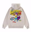 画像12: Bart Simpson x Batman print Long Sleeve hoodie sweatshirt 　ユニセックス男女兼用 バートシンプソン×バットマンプリントフーディパーカースウェット  トレーナー (12)