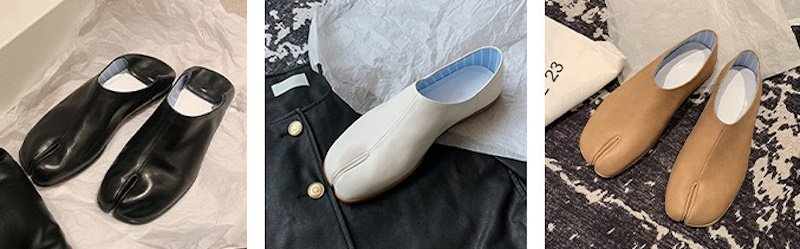 画像11: Women’s flat leather tabi pumps ballet  pumps  レザーたび足袋 フラットパンプス バレーシューズ (11)
