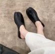 画像7: Women’s flat leather tabi pumps ballet  pumps 　レザーたび足袋 フラットパンプス　バレーシューズ (7)