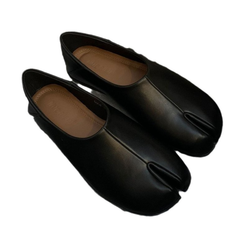 画像3: Women’s flat leather tabi pumps ballet  pumps  レザーたび足袋 フラットパンプス バレーシューズ (3)