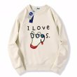 画像4:  Unisex puppy print printed long sleeve sweatshirts  男女兼用  ユニセックスパピー子犬プリント長袖スウェット  トレーナー (4)