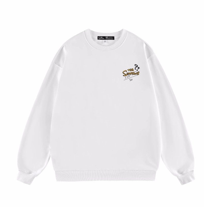 画像7:  Unisex The Simpsons Bart Simpson WHAT printed long sleeve sweatshirts  男女兼用  ユニセックス シンプソンズバートシンプソンWHAT プリント長袖スウェット  トレーナー (7)