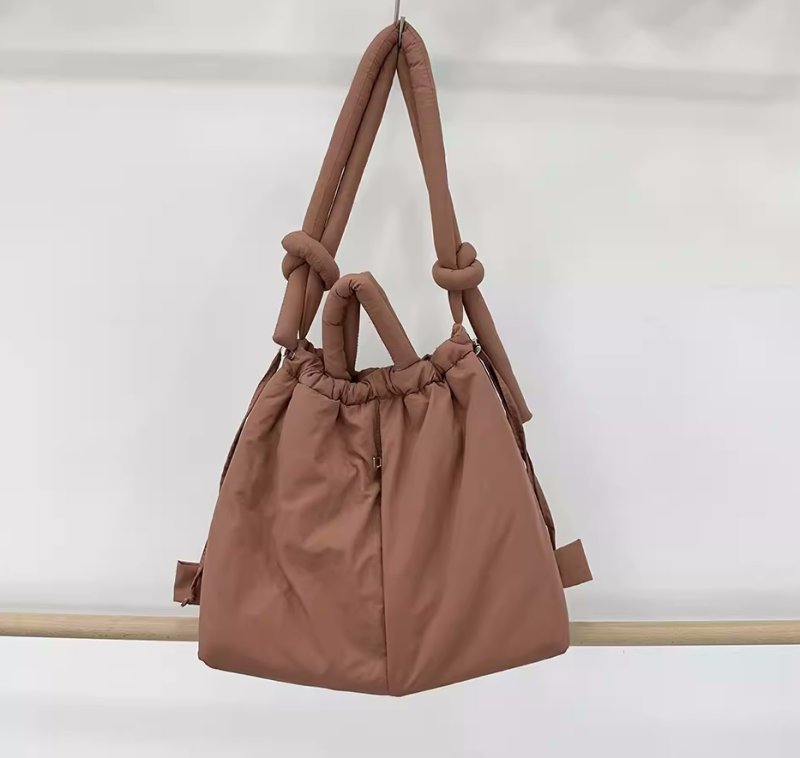 画像9: Canvas Fashionable Bucket Bag canvas tote shoulder bag  キャンバスフワモコトートショルダーバックパックバッグ (9)