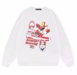 画像3:  Unisex The Simpsons Bart Simpson Skateboard ×Sneaker print long sleeve sweatshirts  男女兼用  ユニセックス シンプソンズスケートボードバートシンプソン×スニーカープリント長袖スウェット  トレーナー (3)