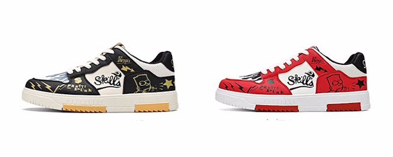 画像7: Unisex simpson bart simpson leather lace up  leather sneakers shoes  ユニセックス男女兼用バートシンプソンプリントレザーレースアップ  スニーカー  (7)