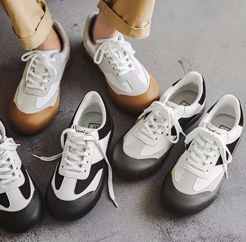 画像8: Unisex thick-soled big-head ugly breadboard shoes Sneaker ユニセックスブレッドボードレースアップ  厚底バイカラースニーカー  (8)