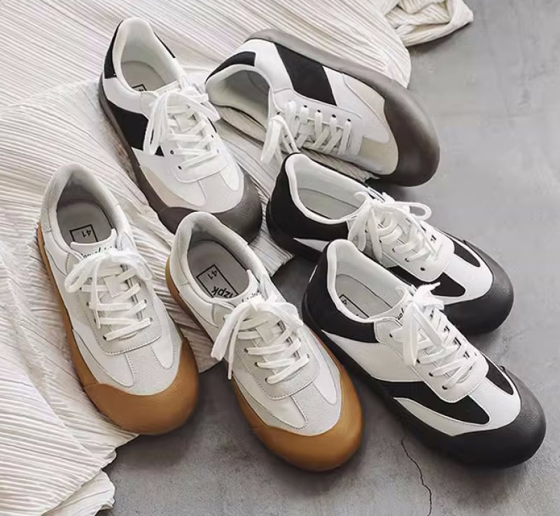 画像9: Unisex thick-soled big-head ugly breadboard shoes Sneaker ユニセックスブレッドボードレースアップ  厚底バイカラースニーカー  (9)