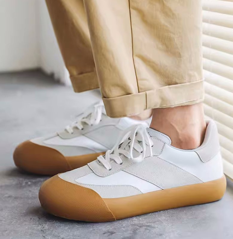 画像6: Unisex thick-soled big-head ugly breadboard shoes Sneaker ユニセックスブレッドボードレースアップ  厚底バイカラースニーカー  (6)