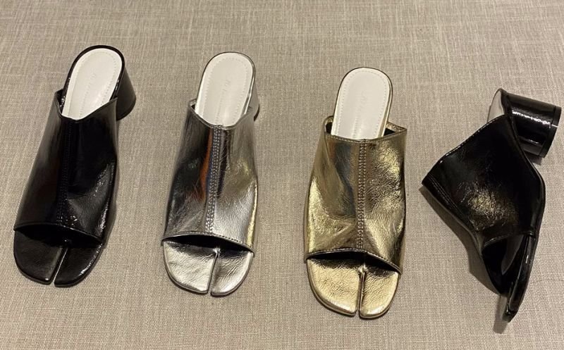 画像2: Tabi leather mule sandals　たび足袋ヒールレザーミュールサンダルスリッパ (2)