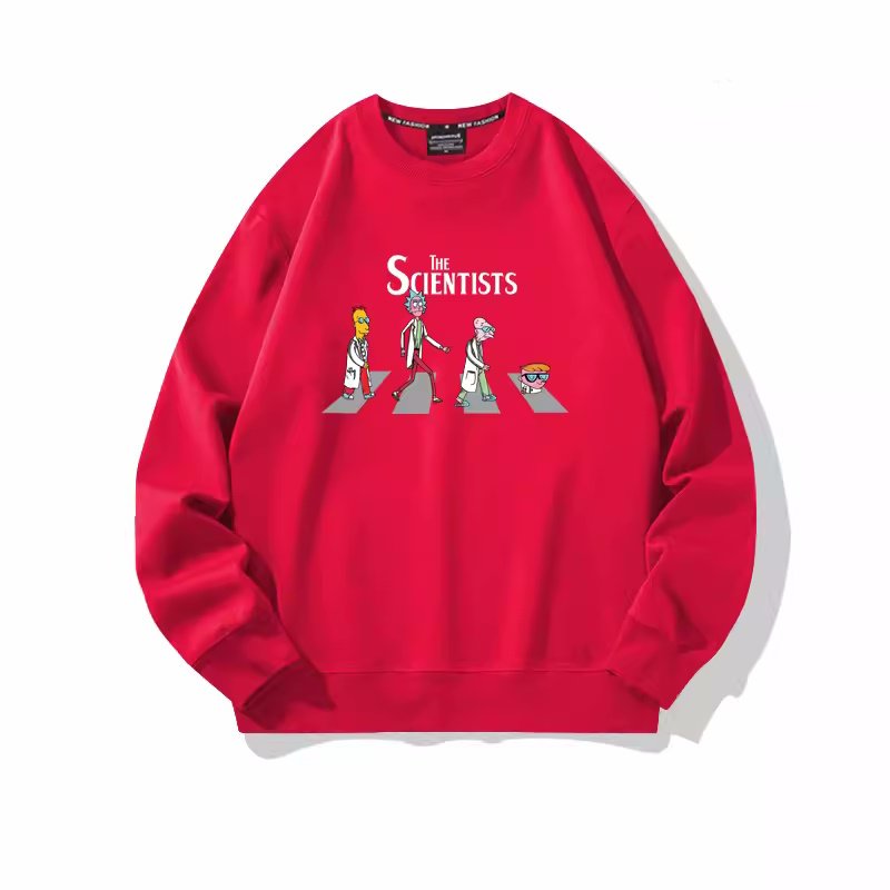 画像3:  Unisex the scientists rick and morty long sleeve sweatshirts  男女兼用  ユニセックスリック&モーテ× サイエンティスツ科学者プリント 長袖スウェット  トレーナー (3)