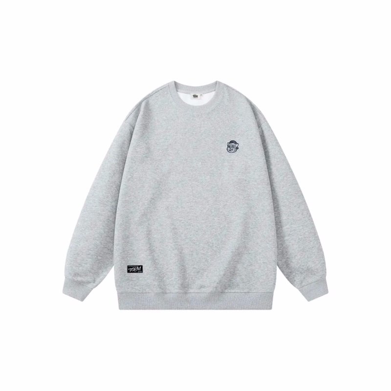 画像2:  Unisex One point cap bear long sleeve sweatshirts  男女兼用  ユニセックス ワンポイントキャップベア長袖スウェット  トレーナー (2)