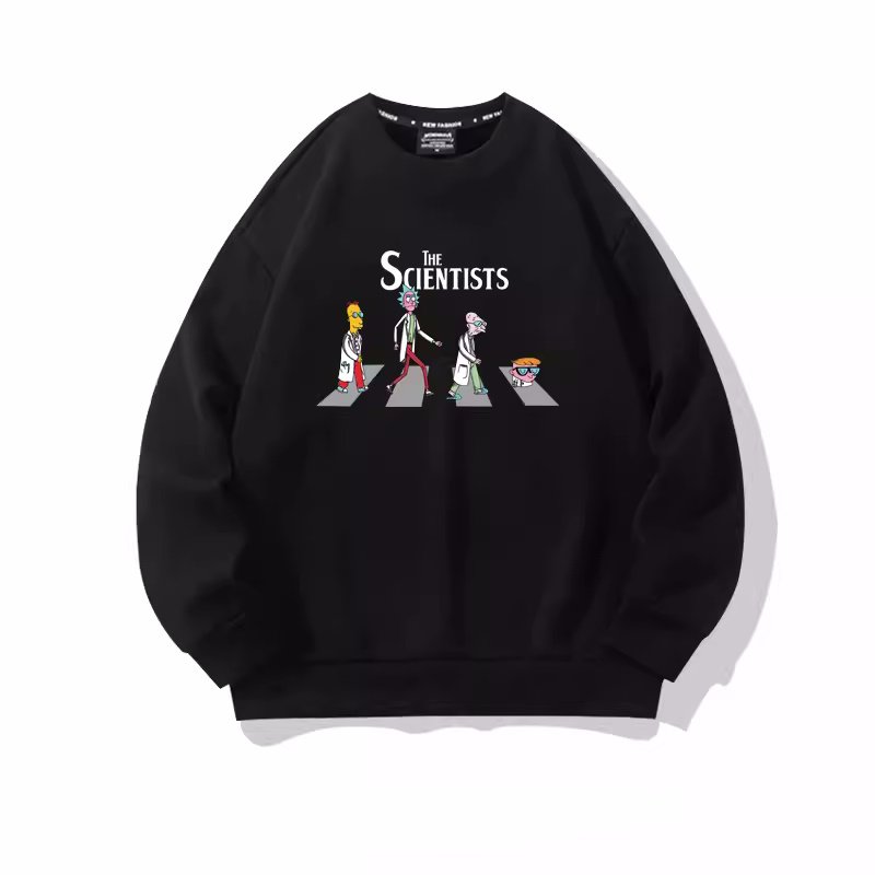 画像4:  Unisex the scientists rick and morty long sleeve sweatshirts  男女兼用  ユニセックスリック&モーテ× サイエンティスツ科学者プリント 長袖スウェット  トレーナー (4)