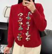 画像7: Mickey Mouse Mickey & Donald Luck Embroidery round neck cardigan   Sweater　ミッキーマウス＆ドナルドダック刺繍カーディガンロングスリーブニットセーター (7)