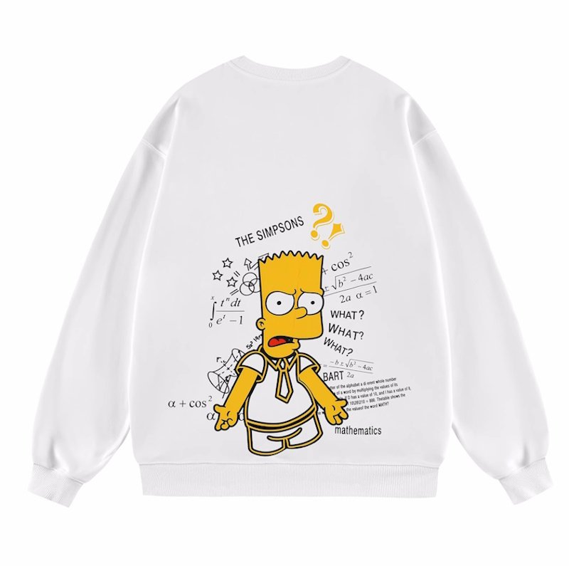 画像3:  Unisex One point cap bear long sleeve sweatshirts  男女兼用  ユニセックスシンプソン バートシンプソン×サイエンス プリント 長袖スウェット  トレーナー (3)