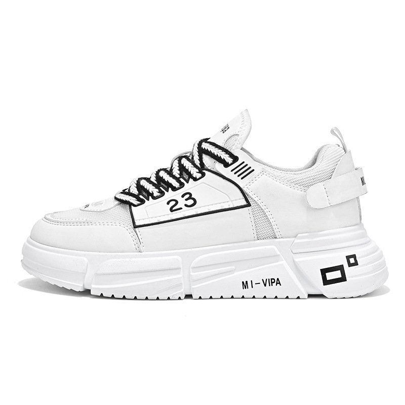 画像2: Unisex  wear-resistant lace upsneakers shoes  ユニセックス男女兼用レザー＆メッシュレースアップ  スニーカー  (2)